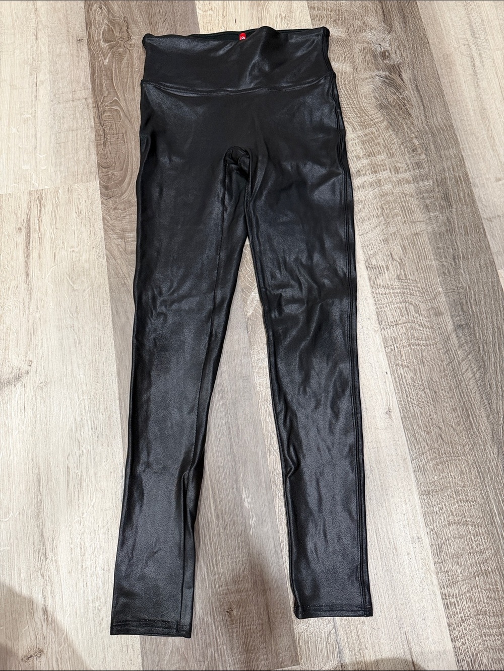 Spanx Black Faux-Leather Leggings